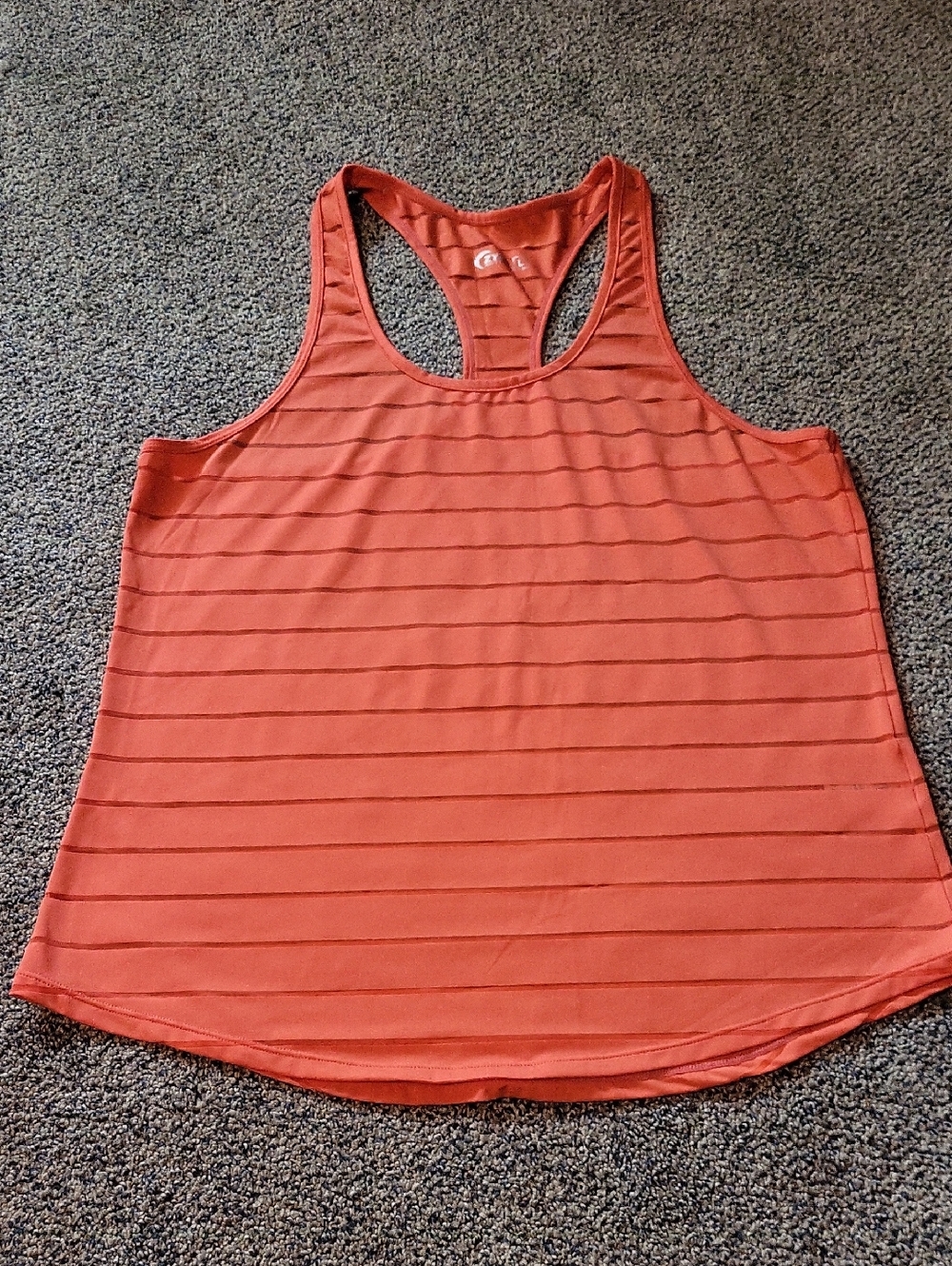 ZYIA Orange Striped Racerback Tank